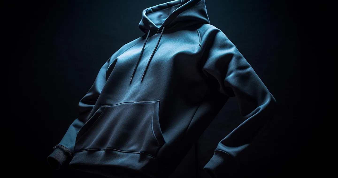Hombre con chaqueta impermeable en un paisaje urbano